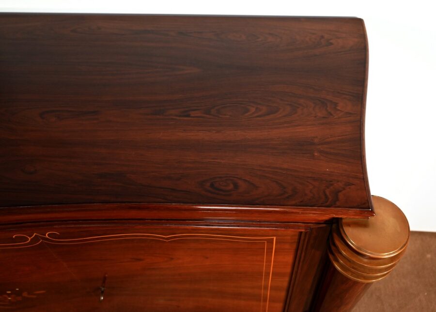 Enfilade 5 portes en Palissandre de Rio, attribuée à J.Leleu, Art Deco - 1940 – Image 7