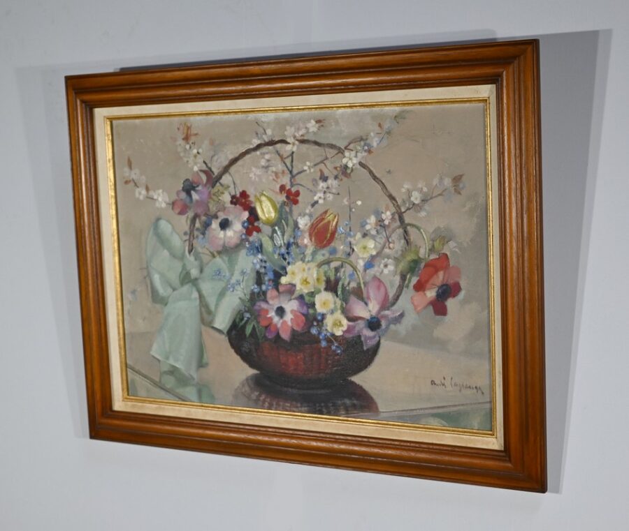 Huile sur Toile, signée A.Lagrange – XXe – Image 3