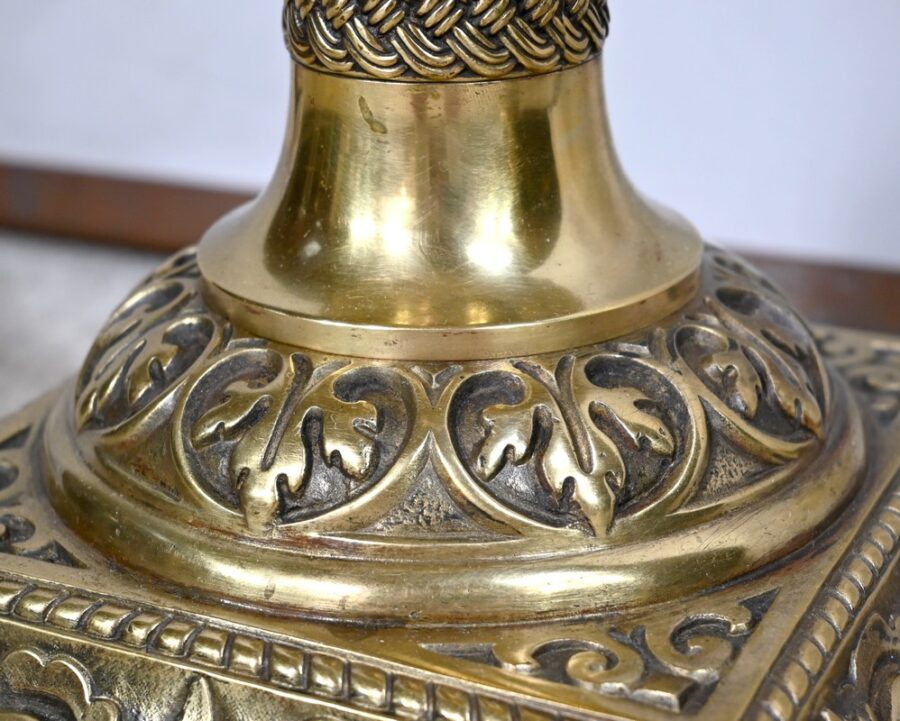 Paire de Gaines en Laiton, goût Louis XVI, époque Napoléon III – Milieu XIXe – Image 20