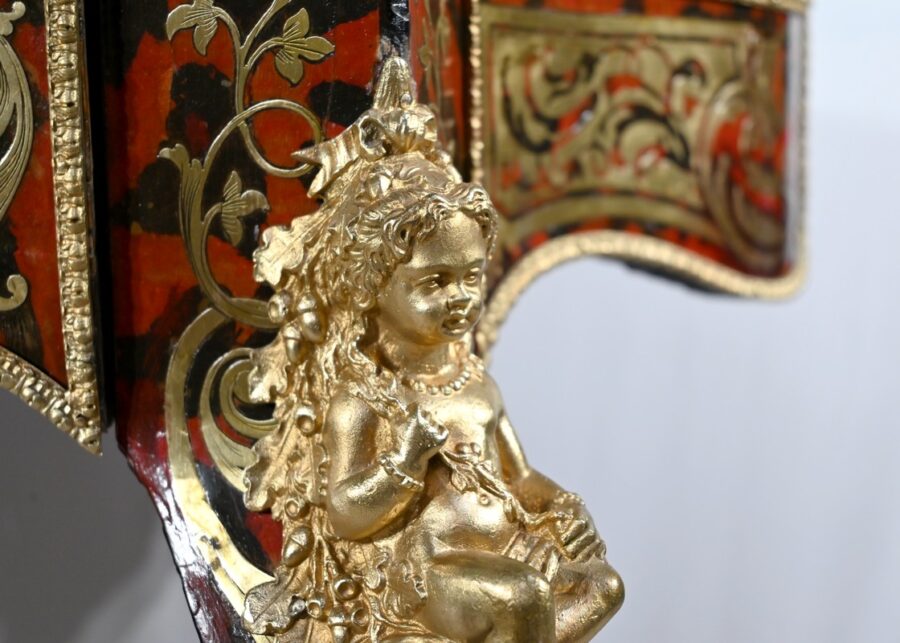 Table d’Apparat Violonée en Poirier Noirci, style Boulle, époque Napoléon III – Milieu XIXe – Image 20