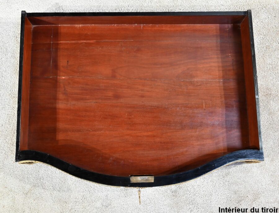 Table d’Apparat Violonée en Poirier Noirci, style Boulle, époque Napoléon III – Milieu XIXe – Image 33