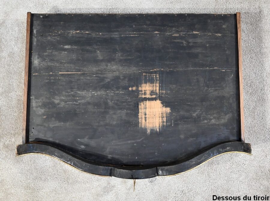 Table d’Apparat Violonée en Poirier Noirci, style Boulle, époque Napoléon III – Milieu XIXe – Image 35