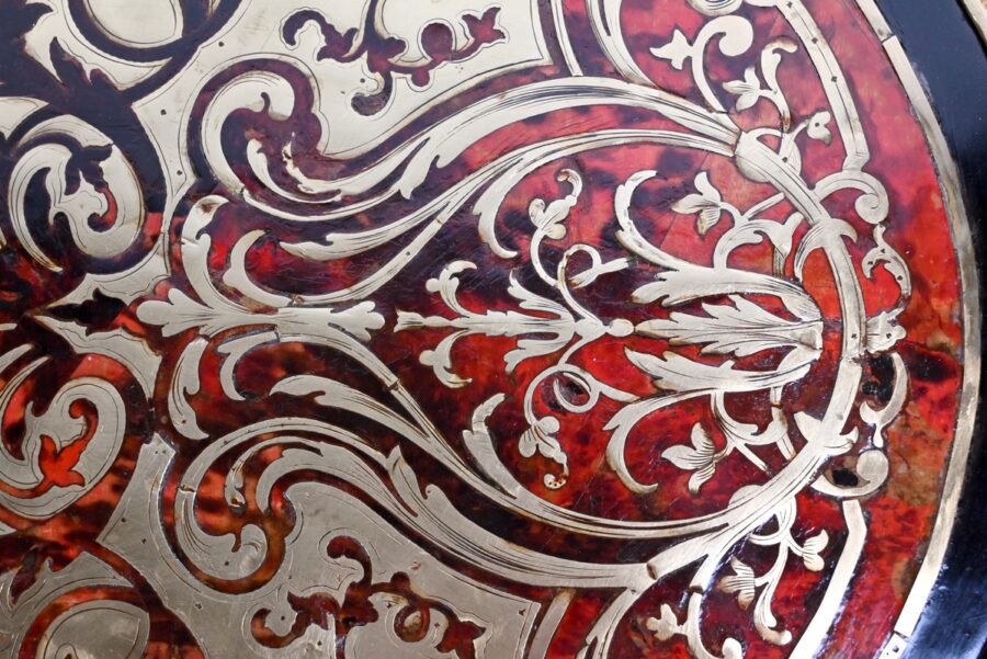Table d’Apparat Violonée en Poirier Noirci, style Boulle, époque Napoléon III – Milieu XIXe – Image 8