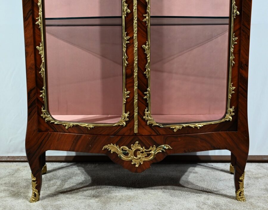 Vitrine 2 Portes en Palissandre, style Louis XV, époque Napoléon III – Milieu XIXe – Image 11