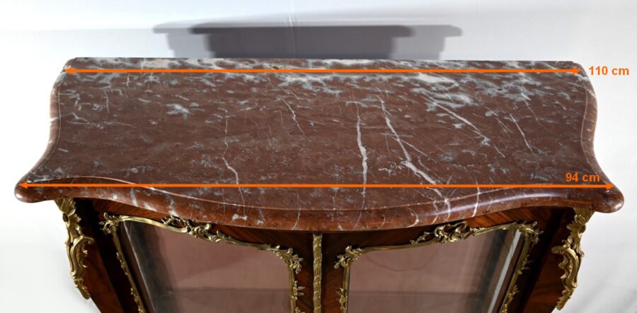 Vitrine 2 Portes en Palissandre, style Louis XV, époque Napoléon III – Milieu XIXe – Image 25