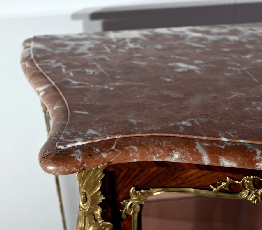 Vitrine 2 Portes en Palissandre, style Louis XV, époque Napoléon III – Milieu XIXe – Image 5