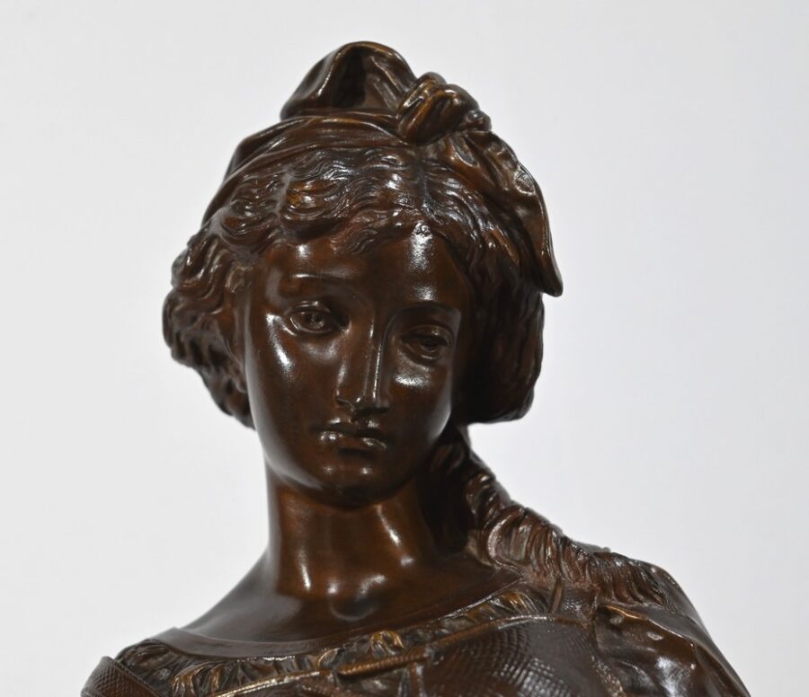 Bronze « La Jeune Fille à la Cruche Cassée », signé J-B.Germain – Fin XIXe – Image 6