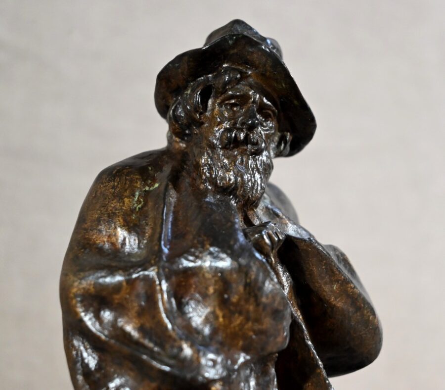 Bronze « Le Berger et son Chien », signé G.Omerth – Début XXe – Image 7