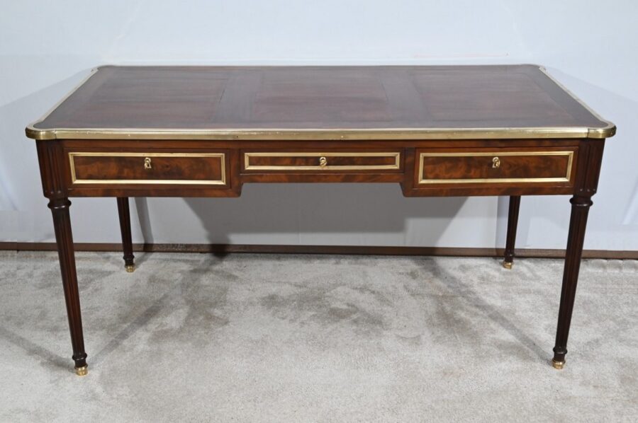 Bureau Plat en Acajou, style Louis XVI – 1ère Partie du XIXe – Image 2