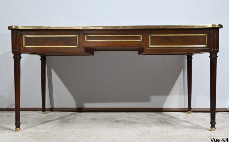 Bureau Plat en Acajou, style Louis XVI – 1ère Partie du XIXe – Image 18
