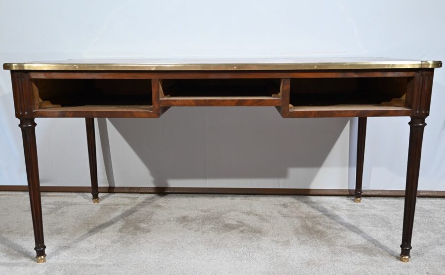Bureau Plat en Acajou, style Louis XVI – 1ère Partie du XIXe – Image 23