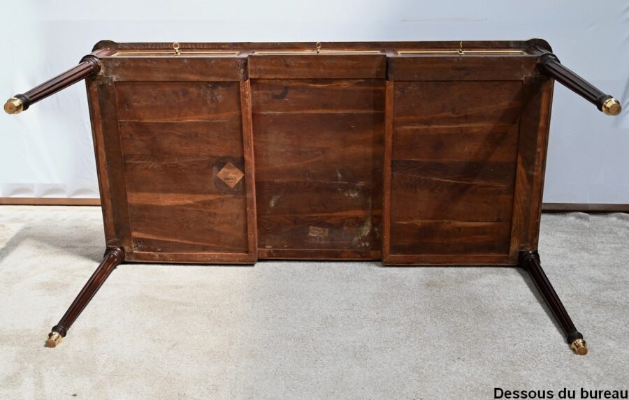 Bureau Plat en Acajou, style Louis XVI – 1ère Partie du XIXe – Image 28
