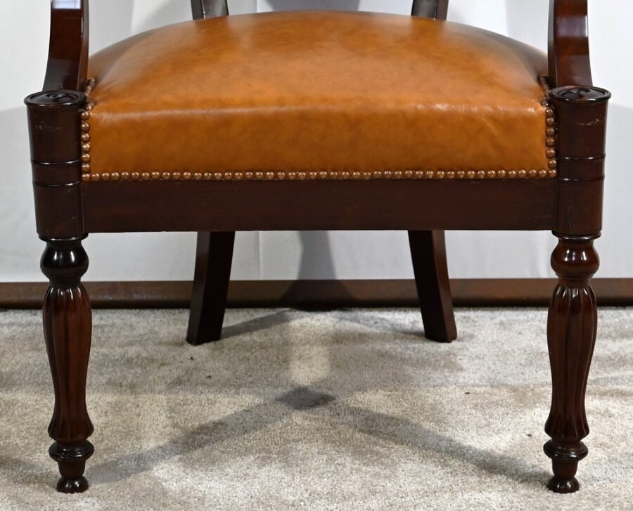 Fauteuil de Bureau en Acajou, époque restauration – Début XIXe – Image 12