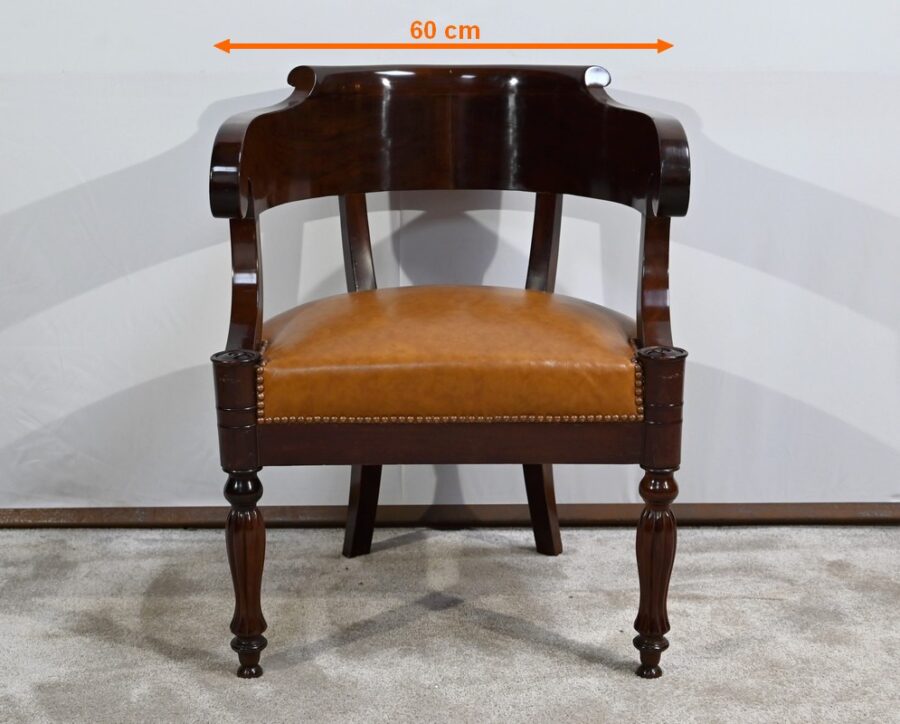 Fauteuil de Bureau en Acajou, époque restauration – Début XIXe – Image 19