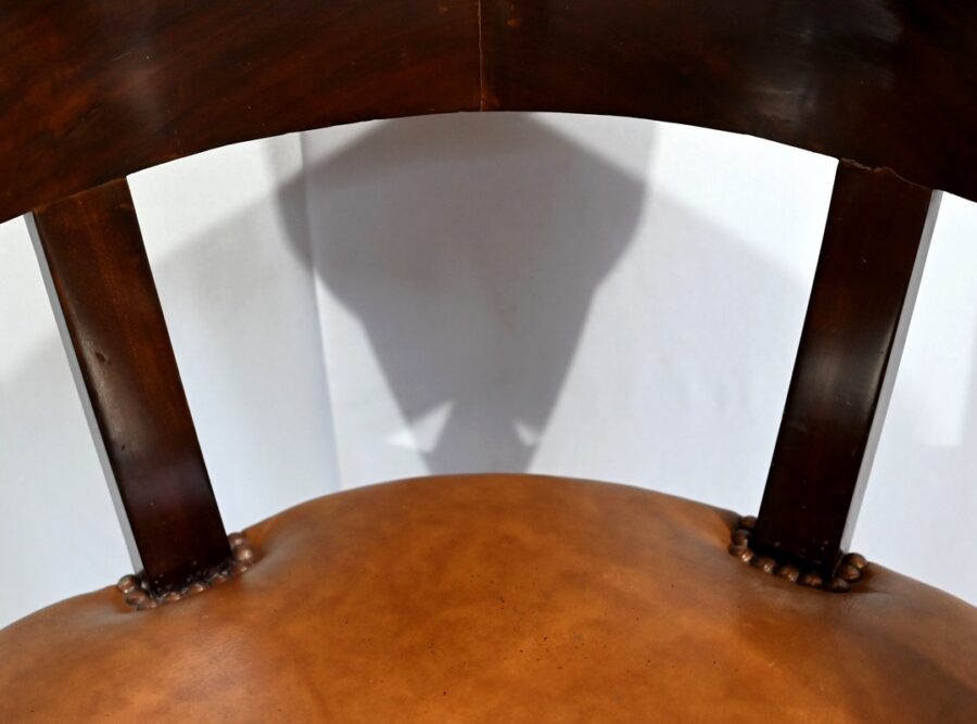 Fauteuil de Bureau en Acajou, époque restauration – Début XIXe – Image 9