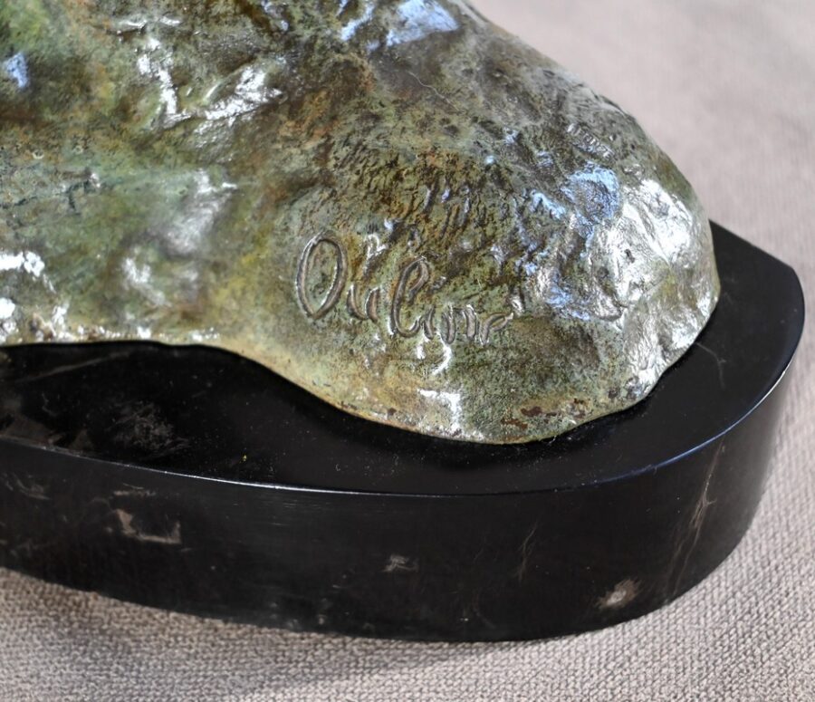Important Bronze « Jean Mermoz », signé A.Ouline – 1ère partie XXe – Image 17