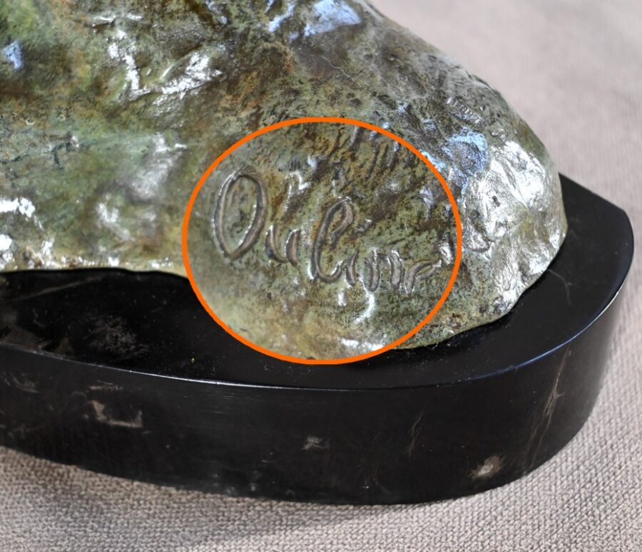 Important Bronze « Jean Mermoz », signé A.Ouline – 1ère partie XXe – Image 18