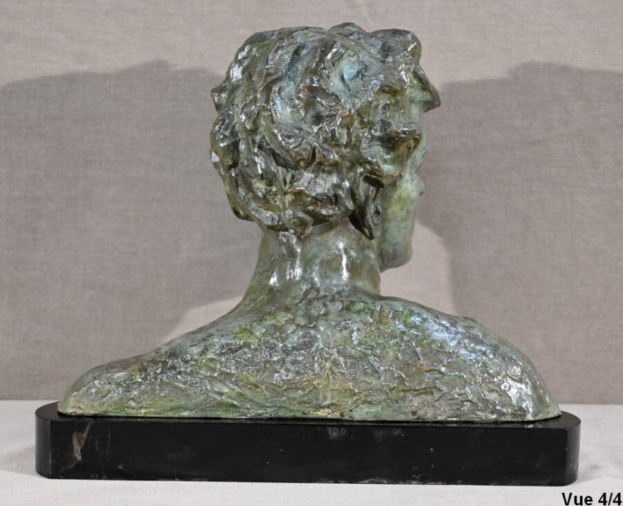 Important Bronze « Jean Mermoz », signé A.Ouline – 1ère partie XXe – Image 20