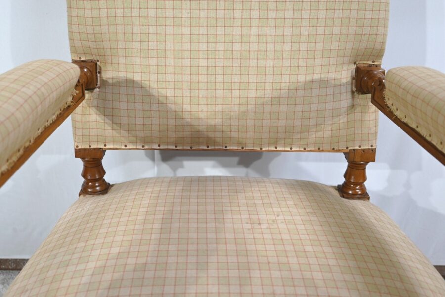Important Fauteuil en Noyer, style Louis XIV – Milieu XIXe – Image 6