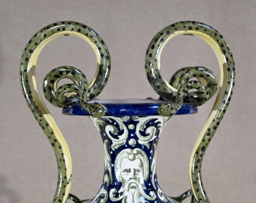 Important Vase en Faïence, style Renaissance – 2ème partie XIXe – Image 7