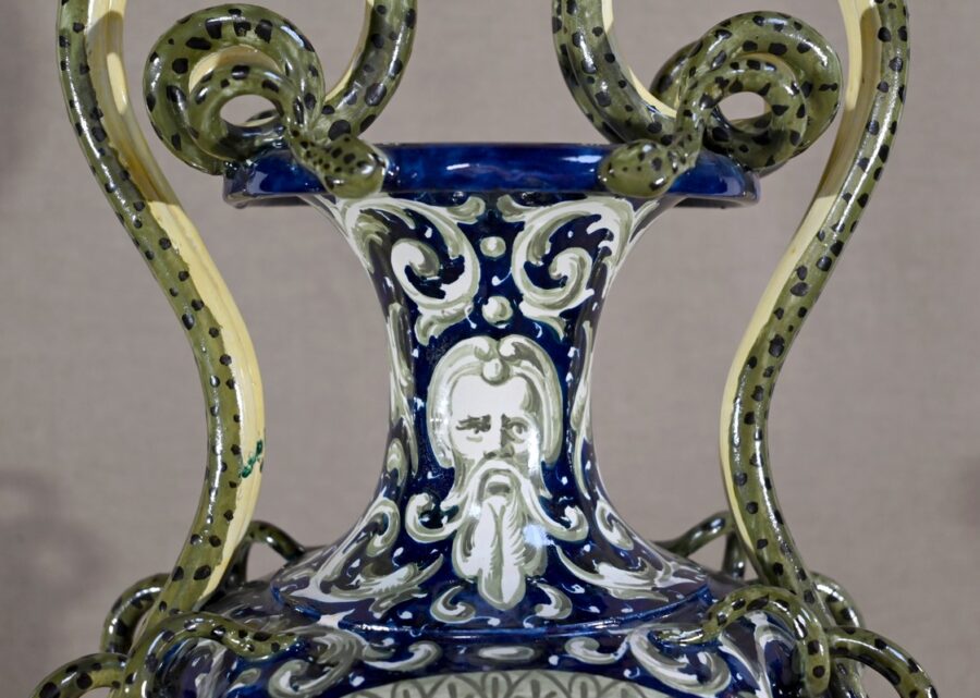 Important Vase en Faïence, style Renaissance – 2ème partie XIXe – Image 8