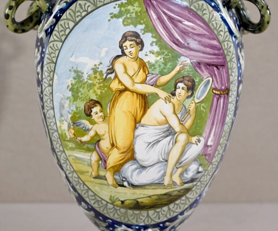 Important Vase en Faïence, style Renaissance – 2ème partie XIXe – Image 9