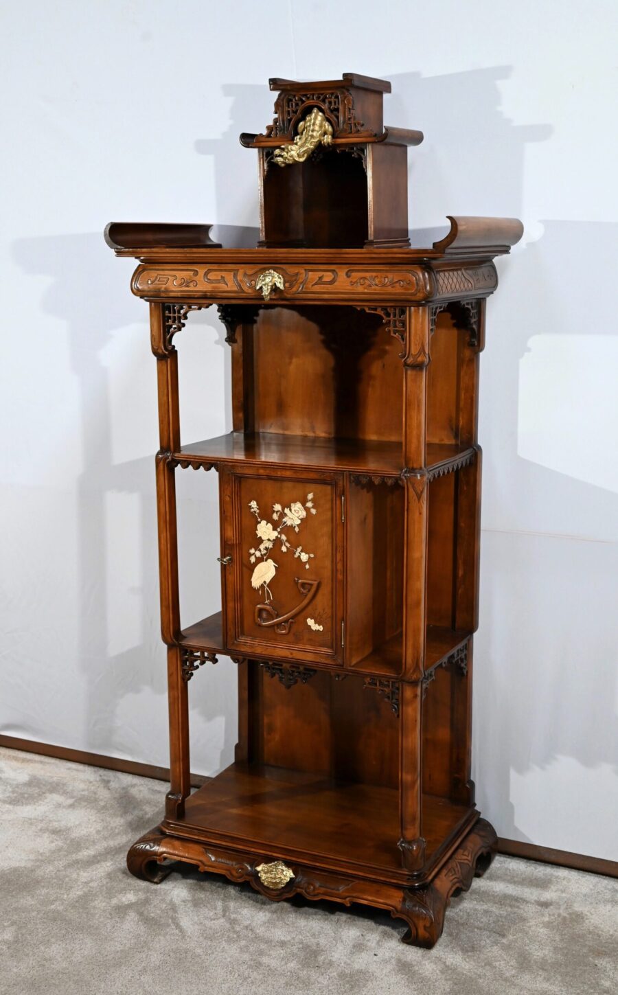 Petit Cabinet Asiatique, attribué à Viardot – 2ème partie du XIXe – Image 3