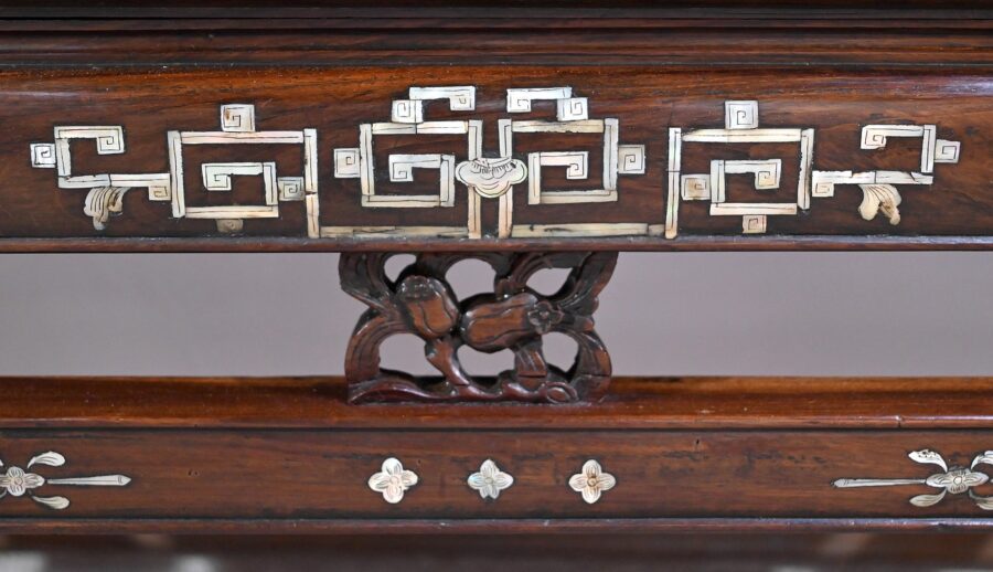 Petite Banquette Indochinoise en Palissandre – Fin XIXe – Image 19