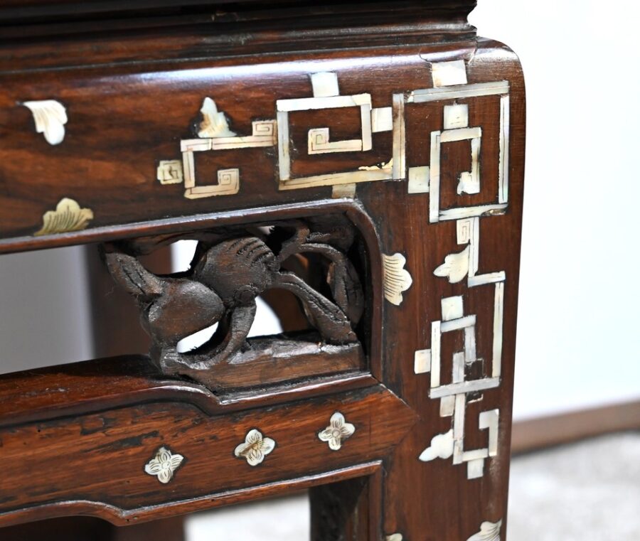 Petite Banquette Indochinoise en Palissandre – Fin XIXe – Image 20