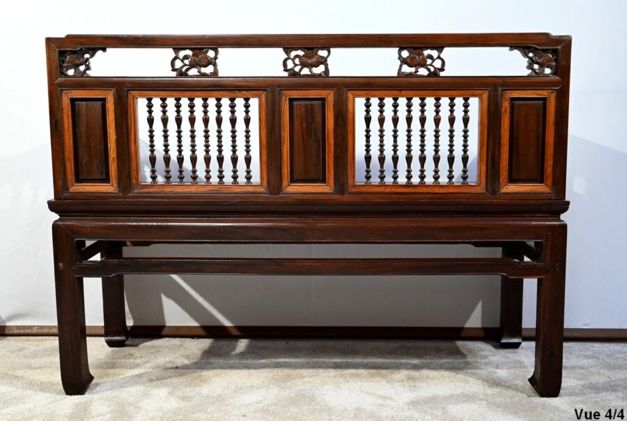 Petite Banquette Indochinoise en Palissandre – Fin XIXe – Image 25