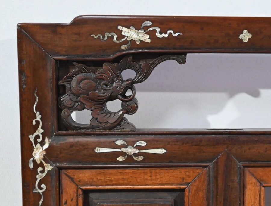 Petite Banquette Indochinoise en Palissandre – Fin XIXe – Image 7
