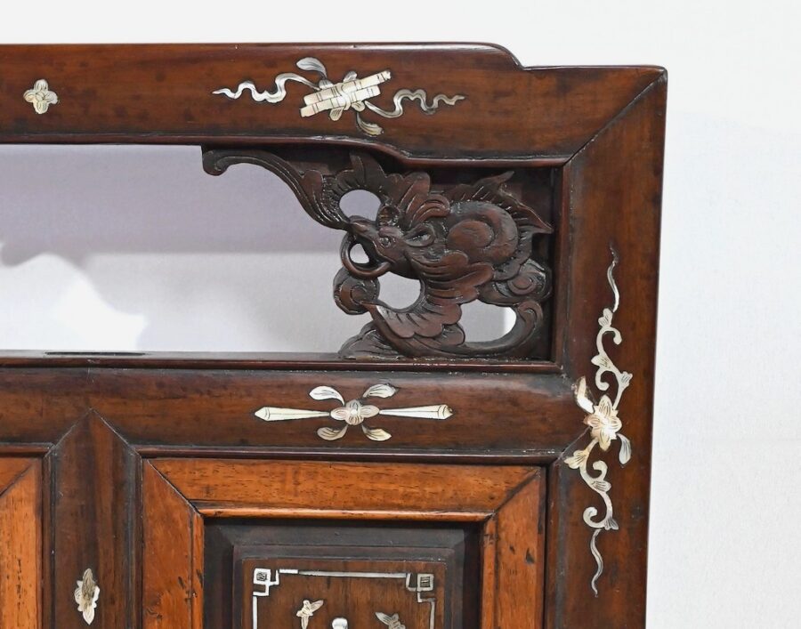 Petite Banquette Indochinoise en Palissandre – Fin XIXe – Image 9