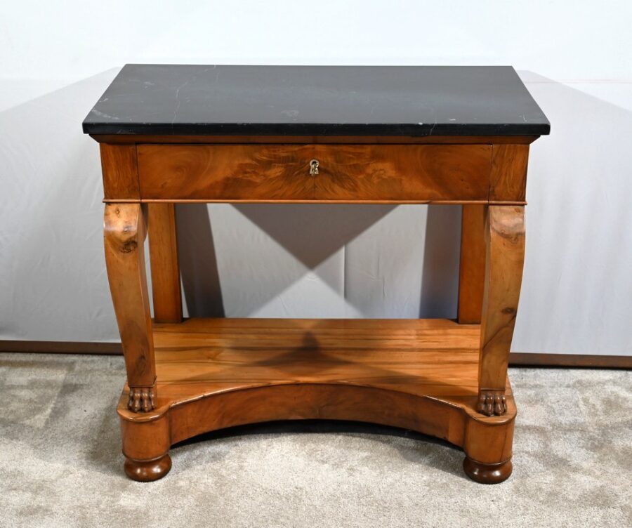 Petite Console de Propriété en Noyer, époque Restauration – Début XIXe