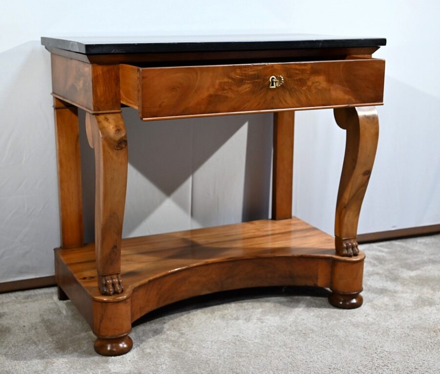 Petite Console de Propriété en Noyer, époque Restauration – Début XIXe – Image 4