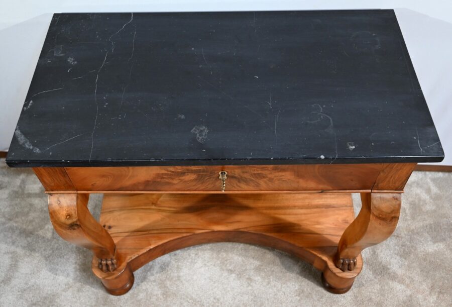 Petite Console de Propriété en Noyer, époque Restauration – Début XIXe – Image 5