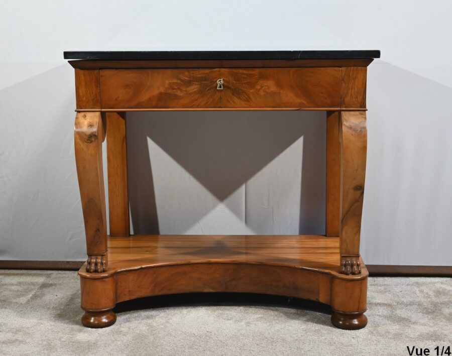 Petite Console de Propriété en Noyer, époque Restauration – Début XIXe – Image 7