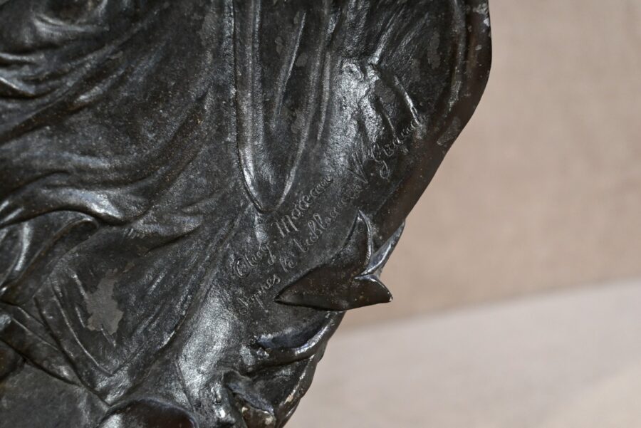 Plateau en Bronze « Un Marchand d’Esclaves », signé A.Moreau d’après V.Giraud – Fin XIXe – Image 15