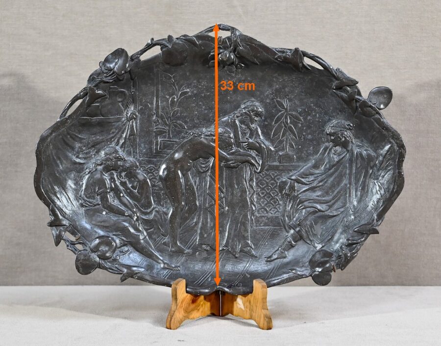 Plateau en Bronze « Un Marchand d’Esclaves », signé A.Moreau d’après V.Giraud – Fin XIXe – Image 17