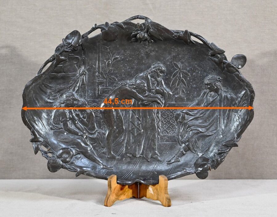 Plateau en Bronze « Un Marchand d’Esclaves », signé A.Moreau d’après V.Giraud – Fin XIXe – Image 18