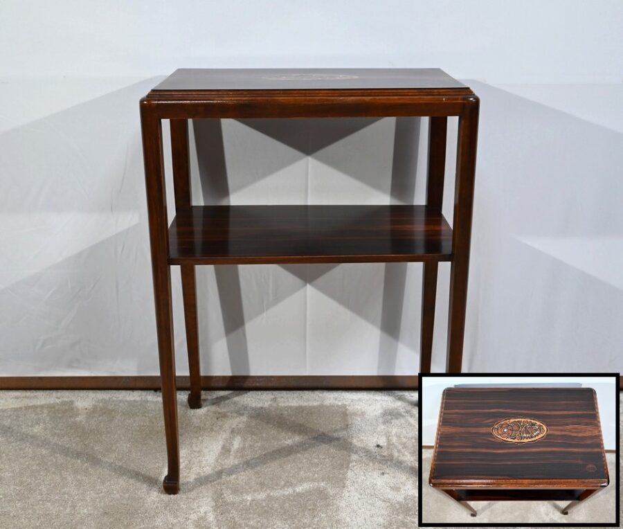Table Desserte en Ébène, estampillée Majorelle - 1910
