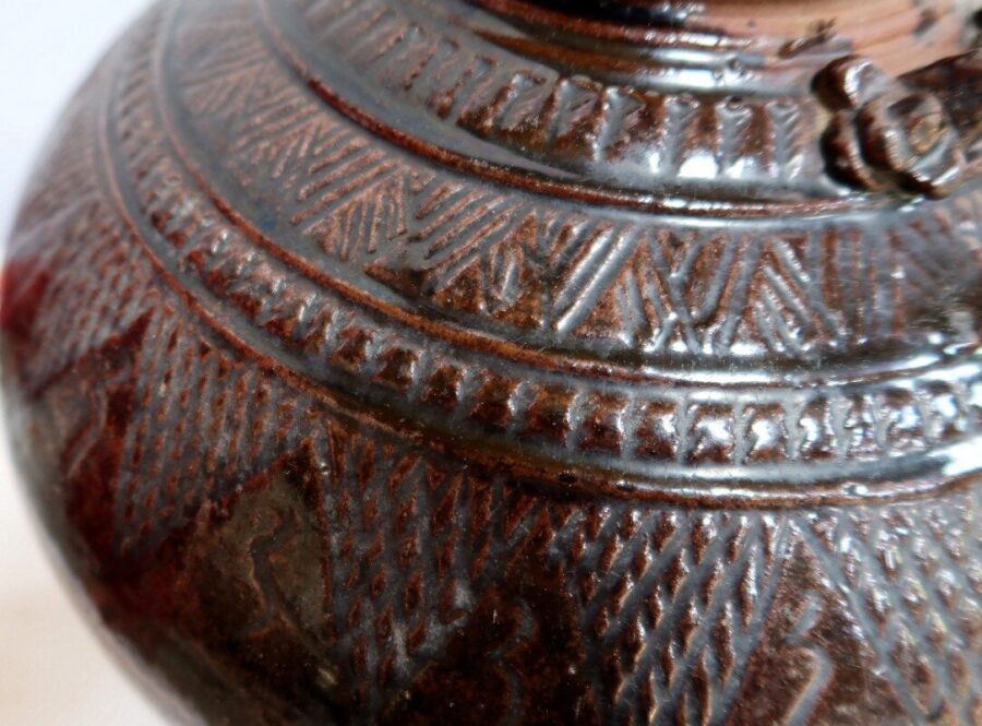 Important Vase pansu en Terre Cuite Vernissée - 1900 – Image 10