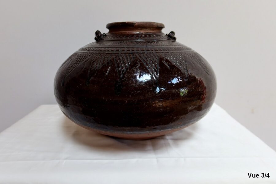 Important Vase pansu en Terre Cuite Vernissée - 1900 – Image 11