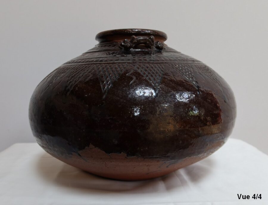Important Vase pansu en Terre Cuite Vernissée - 1900 – Image 13