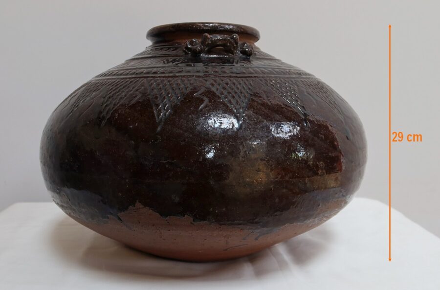 Important Vase pansu en Terre Cuite Vernissée - 1900 – Image 17