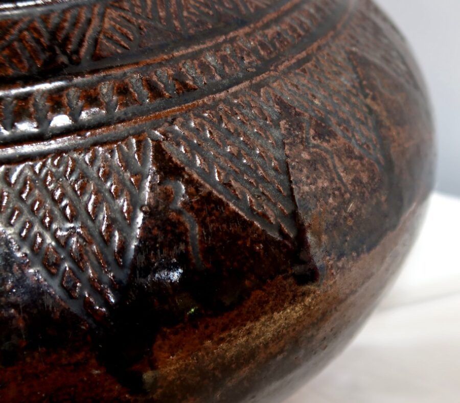 Important Vase pansu en Terre Cuite Vernissée - 1900 – Image 5