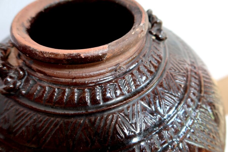 Important Vase pansu en Terre Cuite Vernissée - 1900 – Image 6