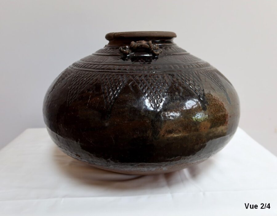 Important Vase pansu en Terre Cuite Vernissée - 1900 – Image 7