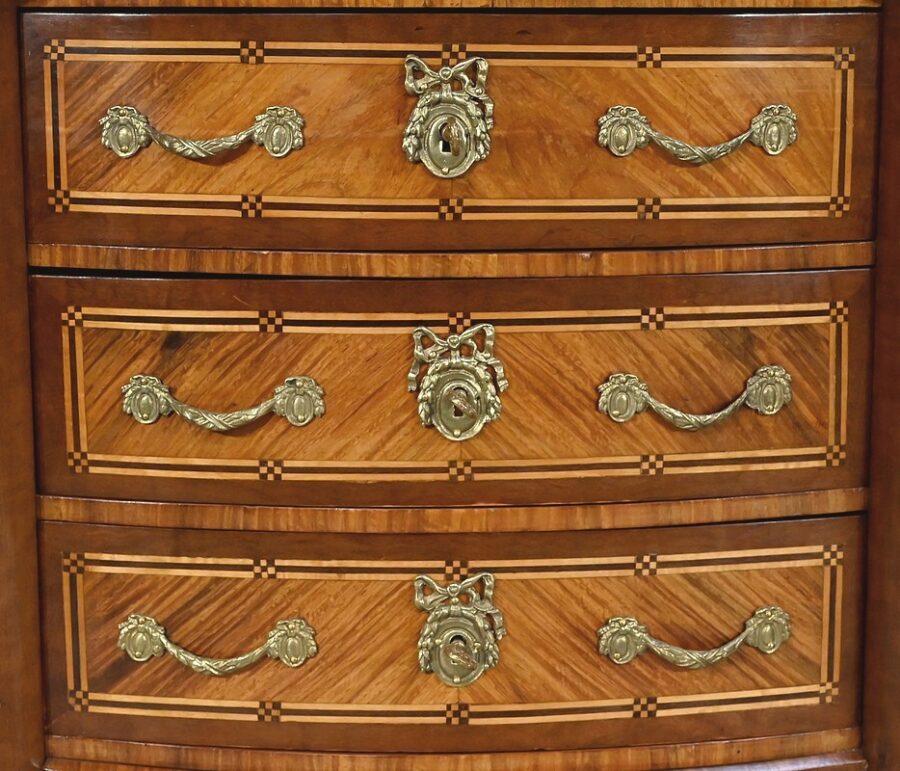 Commode Rognon en Bois Précieux, style Transition Louis XIV / Louis XV – Fin XIXe – Image 10