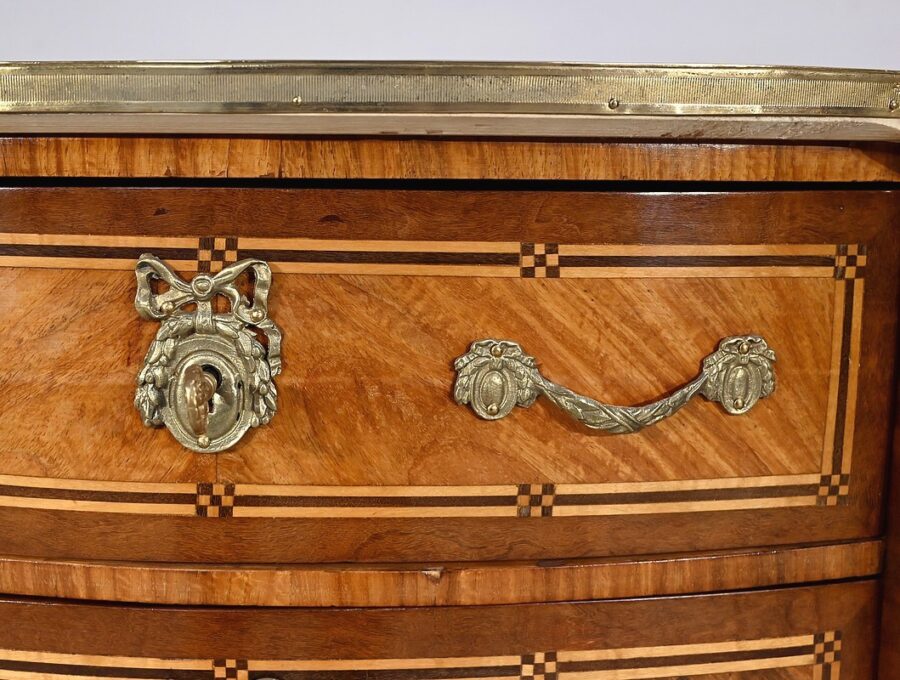 Commode Rognon en Bois Précieux, style Transition Louis XIV / Louis XV – Fin XIXe – Image 13