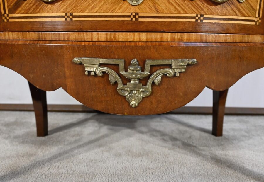 Commode Rognon en Bois Précieux, style Transition Louis XIV / Louis XV – Fin XIXe – Image 15